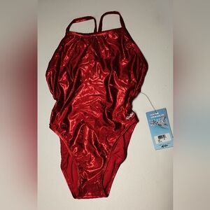 Women's Dolfin Metallic Red Swimsuit size 38
